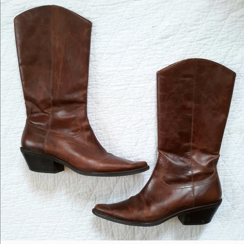 Matisse Brown Leather Cowboy Cowgirl Western Boots Size 6